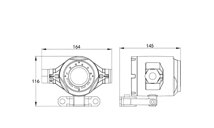 火焰探测器尺寸图 火焰探测器尺寸图